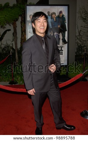 Actor LEONARDO NAM at the world premiere, in Hollywood, of his new movie The Perfect Score. January 27, 2004