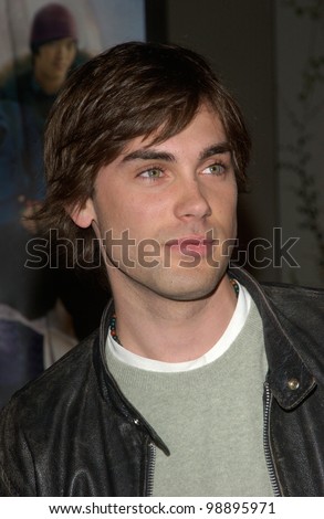 Actor DREW FULLER at the world premiere, in Hollywood, of The Perfect Score. January 27, 2004