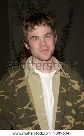 Actor SHAWN ASHMORE at the world premiere, in Hollywood, of The Perfect Score. January 27, 2004