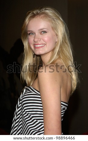 Actress SARAH PAXTON at the world premiere, in Hollywood, of The Perfect Score. January 27, 2004