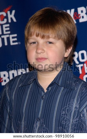 Actor ANGUS T. JONES at party at Warner Bros Studios, Hollywood, for Rock the Vote. September 29, 2004