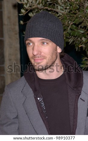 Pop star J.C. CHASEZ at party at Warner Bros Studios, Hollywood, for Rock the Vote. September 29, 2004