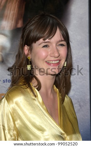Actress EMILY MORTIMER at the world premiere of Eternal Sunshine of the Spotless Mind, in Beverly Hills, CA. March 9, 2004