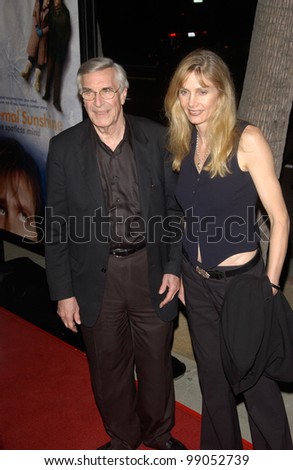 Actor MARTIN LANDAU & wife at the world premiere of Eternal Sunshine of the Spotless Mind, in Beverly Hills, CA. March 9, 2004