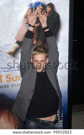 Actor DOMINIC MONAGHAN at the world premiere of Eternal Sunshine of the Spotless Mind, in Beverly Hills, CA. March 9, 2004