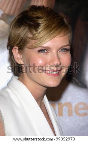 Actress KIRSTEN DUNST at the world premiere of her new movie Eternal Sunshine of the Spotless Mind, in Beverly Hills, CA. March 9, 2004