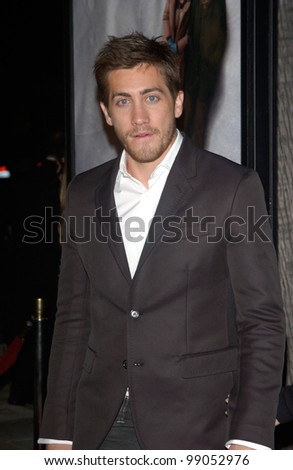 Actor JAKE GYLLENHAAL at the world premiere of Eternal Sunshine of the Spotless Mind, in Beverly Hills, CA. March 9, 2004