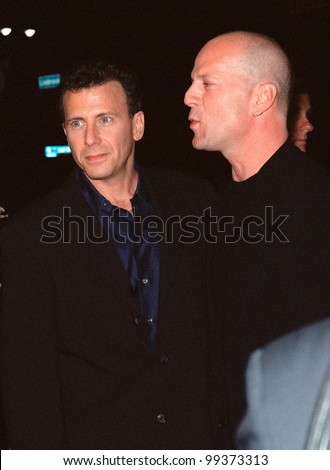 13OCT99:  Actors BRUCE WILLIS (right) & PAUL REISER at the Los Angeles premiere of 