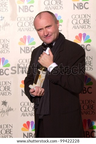 23JAN2000:  Pop star PHIL COLLINS at the Golden Globe Awards where he won for Best Movie Song for \
