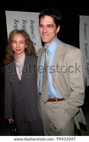 22MAR2000:  Actor THOMAS GIBSON & wife at the 2nd Annual Vanity Fair/Zegna Sport \