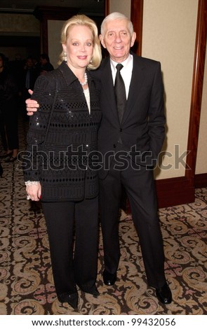 02MAR2000:  TV producer AARON SPELLING & wife CANDY at the Producers Guild of America\'s Golden Laurel Awards in Beverly Hills.  Paul Smith / Featureflash