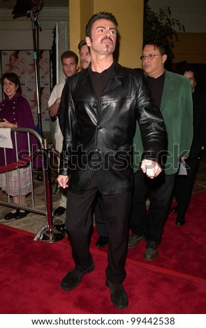01MAR2000: Pop star GEORGE MICHAEL at the Los Angeles premiere of TV movie \