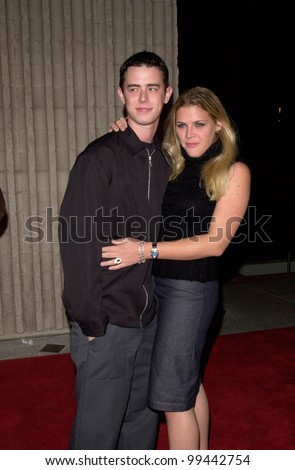 03FEB2000:  Actor COLIN HANKS (son of Tom Hanks) & actress BUSY PHILIPPS at the world premiere, in Los Angeles, of \