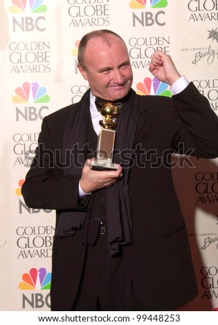 23JAN2000:  Pop star PHIL COLLINS at the Golden Globe Awards where he won for Best Movie Song for 
