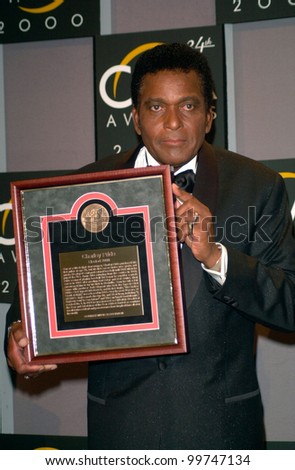 Country star CHARLEY PRIDE at the Country Music Assoc. Awards at the Grand Ole Opry in Nashville, TN. 04OCT2000.  Paul Smith/Featureflash