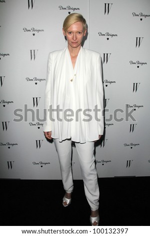 Tilda Swinton at the W Magazine Best Performances Issue Golden Globes Party, Chateau Marmont, West Hollywood, CA 01-13-12