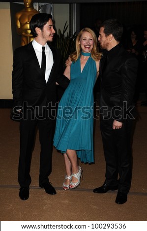 Justin Long, Patricia Clarkson and Sam Rockwell  at the  2nd Annual Academy Governors Awards, Kodak Theater, Hollywood, CA.  11-14-10