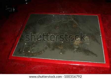 Cher\'s Hand and Foot Prints at Cher\'s Hand and Footprint Ceremony, Grauman\'s Chinese Theatre, Hollywood, CA. 11-18-10