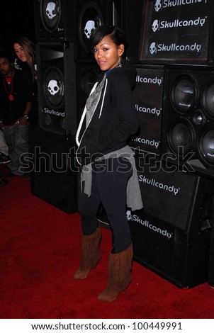 Meagan Good  at the Skullcandy Launch of Mix Master Headphones, MyHouse, Hollywood, CA. 12-02-10