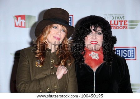 Nancy and Ann Wilson of Heart at VH1 Divas Salute The Troops, Marine Corps Air Station Miramar, San Diego, CA. 12-03-10