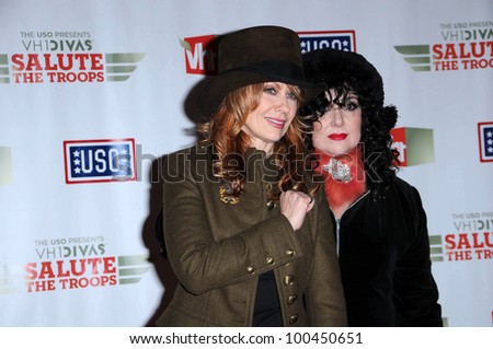 Nancy and Ann Wilson of Heart at VH1 Divas Salute The Troops, Marine Corps Air Station Miramar, San Diego, CA. 12-03-10