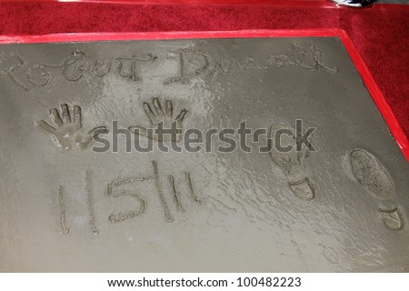 Robert Duvall  at Robert Duvall\'s Hand and Footprint Ceremony to celebrate his \