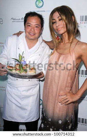 Chef Jack Lee and Bai Ling at the Fetiche Salon Grand Opening Party Hosted by Alicia Arden, Fetiche Salon, Glendale, CA 03-11-12