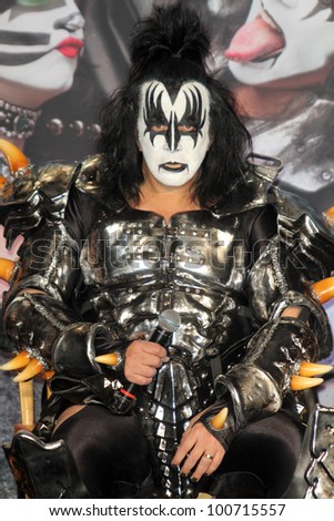 Gene Simmons at the KISS & Motley Crue Press Conference, Roosevelt Hotel, Hollywood, CA 03-20-12
