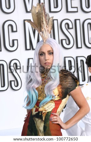 Lady Gaga at the 2010 MTV Video Music Awards, Nokia Theatre L.A. LIVE, Los Angeles, CA. 08-12-10
