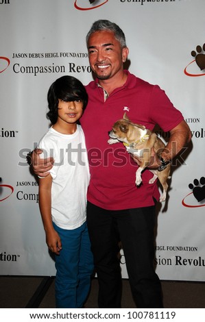 Cesar Millan, son Calvin  at a Press Conference For JDHF Animal Advocacy, Four Seasons Hotel, Beverly Hills, CA. 09-23-10