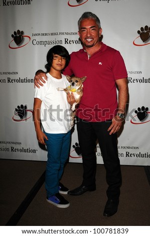 Cesar Millan, son Calvin at a Press Conference For JDHF Animal Advocacy, Four Seasons Hotel, Beverly Hills, CA. 09-23-10