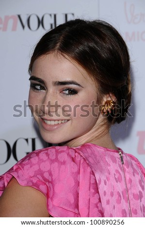 Lily Collins at the 8th Annual Teen Vogue Young Hollywood Party, Paramount Studios, Hollywood, CA. 10-01-10