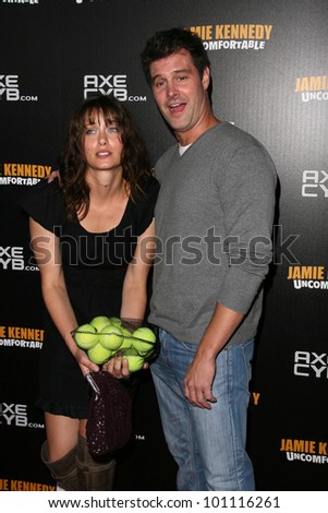 David Sheridan and Deanna Russo at the premiere of Jamie Kennedy's Showtime Special 