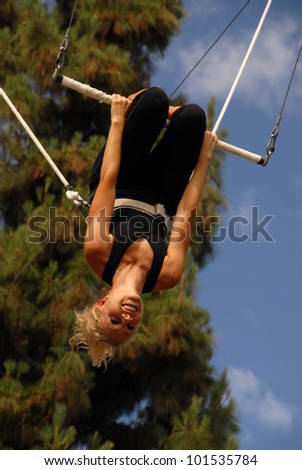 Ashley Marriott at Kerri Kasem\'s Birthday party held at the  Flying Gaona Brothers Trapeze School,  Woodland Hills, CA. 07-11-10