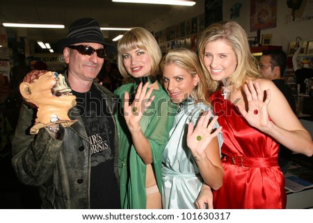 Robert Rhine, Rena Riffel, Bridgetta Tomarchio and Ashley King  at the Girls and Corpses Magazine Summer Alien Autopsy Issue Party, Meltdown Comics, Hollywood, CA. 08-20-10