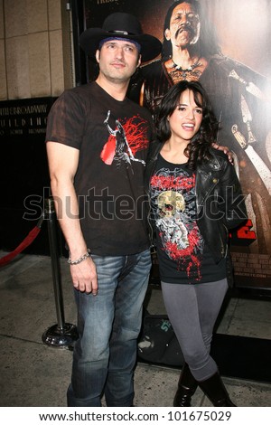 Robert Rodriguez and Michelle Rodriguez at the \