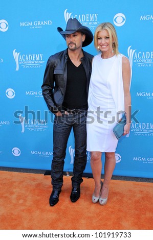 Tim McGraw and Faith Hill at the 45th Academy of Country Music Awards Arrivals, MGM Grand Garden Arena, Las Vegas, NV. 04-18-10