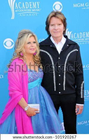 John Fogerty and Wife Julie at the 45th Academy of Country Music Awards Arrivals, MGM Grand Garden Arena, Las Vegas, NV. 04-18-10
