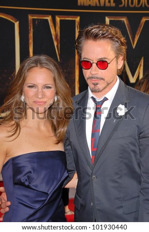 Robert Downey Jr. and wife Susan Downey  at the \