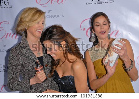 Felicity Huffman, Eva Longoria Parker and Teri Hatcher at the Eva Longoria Parker Fragrance Launch Party For \