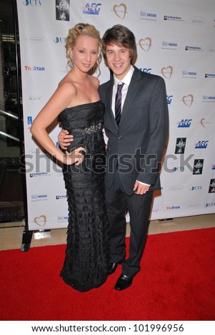 Molly McCook and Devon Werkheiser  at the Midnight Mission\'s 10th Annual Golden Heart Awards, Beverly Hilton Hotel, Beverly Hills, CA. 05-10-10