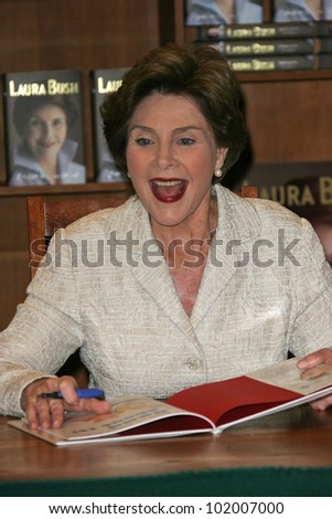 Laura Bush  at a book signing for \'Spoken From The Heart,\