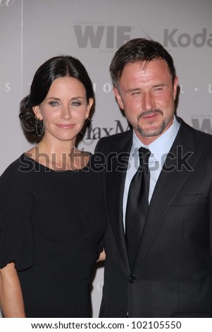 Courteney Cox Arquette and David Arquette at the 2010 Crystal + Lucy Awards: A New Era, Century Plaza, Century City, CA. 06-01-10
