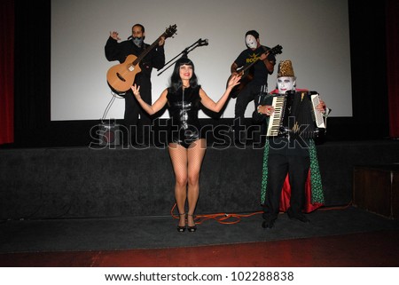 Rena Riffel, Count Smokula and Zombie Killers at a midnight movie screening of Rena Riffel\'s \