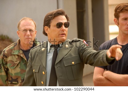 Damian Chapa  on the set of the first day of shooting \