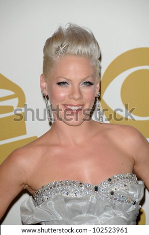 Pink  at the 52nd Annual Grammy Awards, Press Room, Staples Center, Los Angeles, CA. 01-31-10
