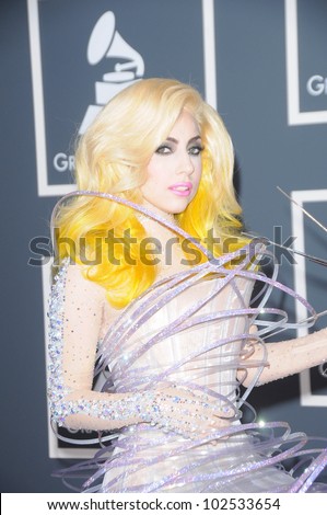 Lady Gaga at the 52nd Annual Grammy Awards - Arrivals, Staples Center, Los Angeles, CA. 01-31-10