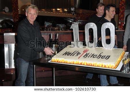 Gordon Ramsay at the \'Hell\'s Kitchen\' 100th Episode Celebration, Hell\'s Kitchen Set, Culver City, CA. 02-19-10