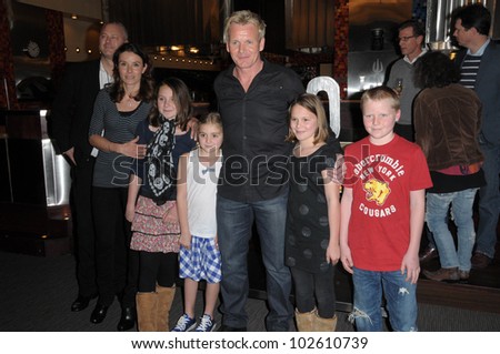 Gordon Ramsay and Family at the \'Hell\'s Kitchen\' 100th Episode Celebration, Hell\'s Kitchen Set, Culver City, CA. 02-19-10