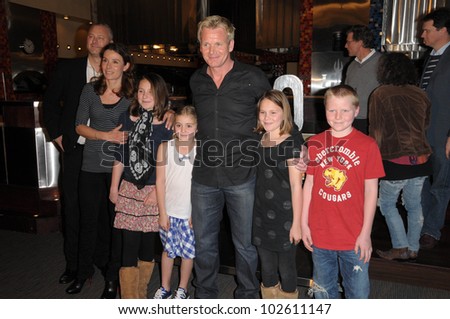 Gordon Ramsay and Family  at the \'Hell\'s Kitchen\' 100th Episode Celebration, Hell\'s Kitchen Set, Culver City, CA. 02-19-10